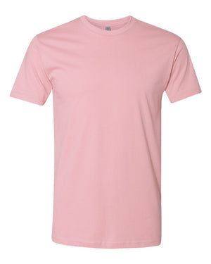 Next Level 3600 Unisex Cotton Tee in Light Pink — supplier front view
