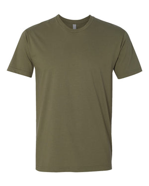 Next Level 3600 Unisex Cotton Tee in Military Green — supplier front view