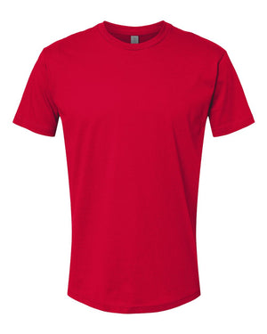 Next Level 3600 Unisex Cotton Tee in Red — supplier front view