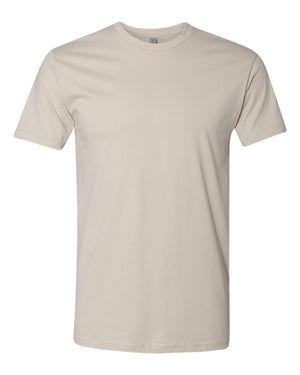 Next Level 3600 Unisex Cotton Tee in Sand — supplier front view