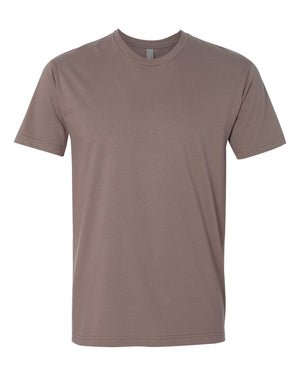 Next Level 3600 Unisex Cotton Tee in Shiitake — supplier front view