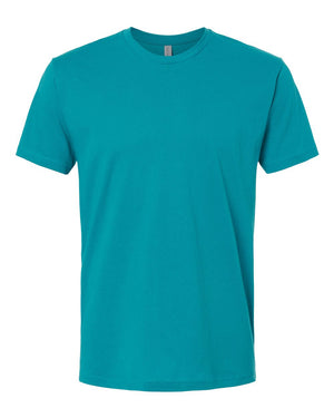 Next Level 3600 Unisex Cotton Tee in Teal — supplier front view