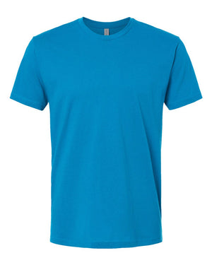 Next Level 3600 Unisex Cotton Tee in Turquoise — supplier front view