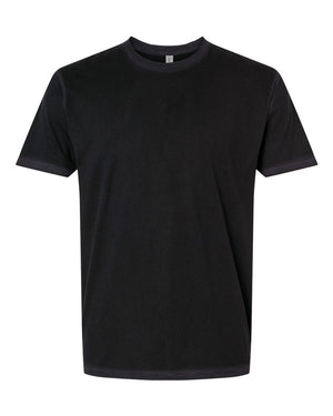 Next Level 3600SW Unisex Soft Washed Tee in Washed Black — supplier front view