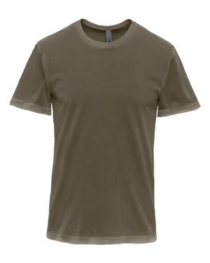 Next Level 3600SW Unisex Soft Washed Tee in Washed Military Green — supplier front view
