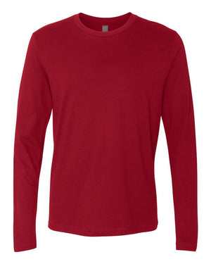 Next Level 3601 Unisex Cotton Long Sleeve Tee in Cardinal — supplier front view