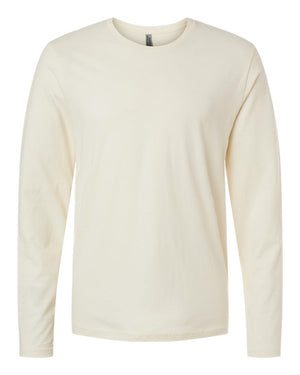 Next Level 3601 Unisex Cotton Long Sleeve Tee in Natural — supplier front view