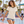 Next Level 3604 Unisex Cotton Ringer Tee in Natural/ Forest Green — woman at a retro outdoor roller-skating rink
