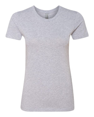 Next Level 3900 Women's Cotton Tee in Heather Grey — supplier front view