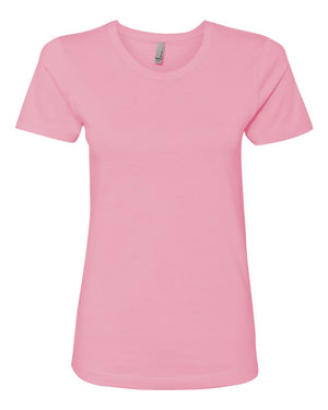 Next Level 3900 Women's Cotton Tee in Light Pink — supplier front view