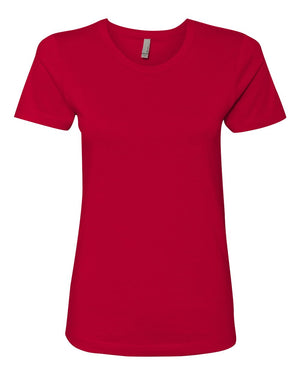 Next Level 3900 Women's Cotton Tee in Red — supplier front view