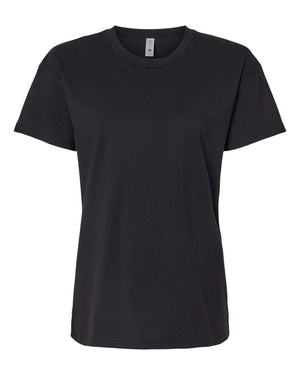 3910 Women's Cotton Relaxed Tee in Black — front view