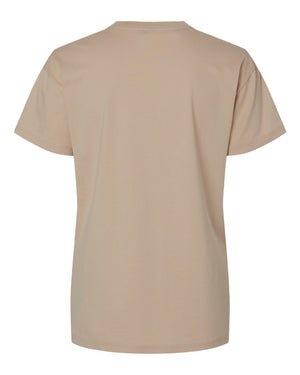 3910 Women's Cotton Relaxed Tee in Tan — back view