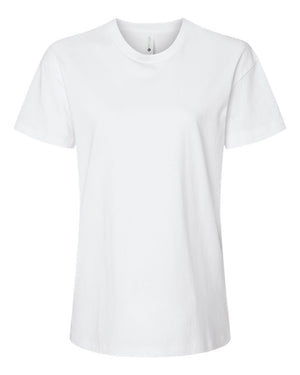 3910 Women's Cotton Relaxed Tee in White — front view