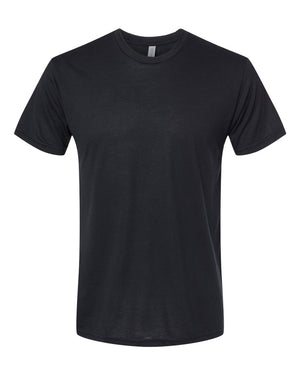 Next Level 6010 Unisex Triblend Tee in Black — supplier front view