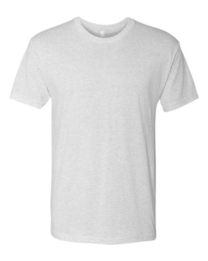 Next Level 6010 Unisex Triblend Tee in Heather White — supplier front view