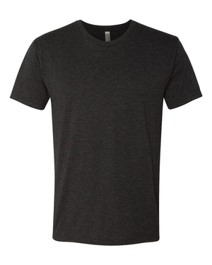 Next Level 6010 Unisex Triblend Tee in Vintage Black — supplier front view