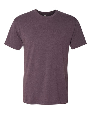 Next Level 6010 Unisex Triblend Tee in Vintage Purple — supplier front view