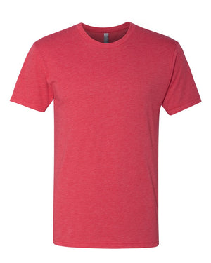 Next Level 6010 Unisex Triblend Tee in Vintage Red — supplier front view
