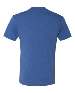 Next Level 6010 Unisex Triblend Tee in Vintage Royal — supplier back view