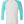 Next Level 6051 Unisex Triblend Three-Quarter Raglan Tee in Tahiti Blue Sleeves/ Heather White Body — supplier back view