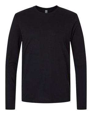 6071 Unisex Triblend Long Sleeve Tee in Black — front view