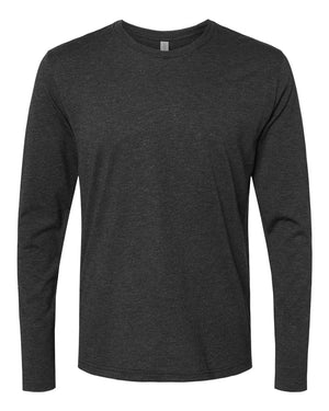 6071 Unisex Triblend Long Sleeve Tee in Vintage Black — front view