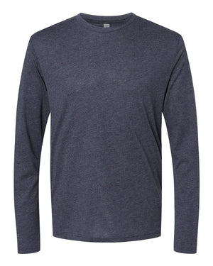 6071 Unisex Triblend Long Sleeve Tee in Vintage Navy — front view