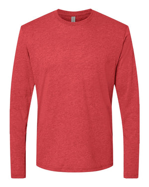 6071 Unisex Triblend Long Sleeve Tee in Vintage Red — front view