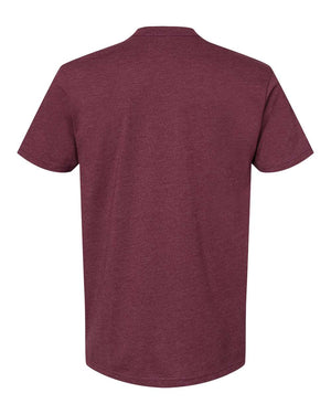 Next Level 6210 Unisex CVC Tee in Heather Maroon — supplier back view