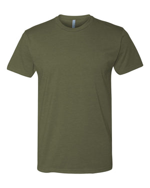 Next Level 6210 Unisex CVC Tee in Military Green — supplier front view