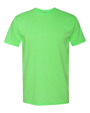 Next Level 6210 Unisex CVC Tee in Neon Heather Green — supplier front view