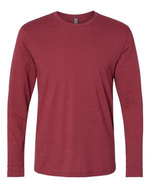 Next Level 6211 Unisex CVC Long Sleeve Tee in Cardinal — supplier front view