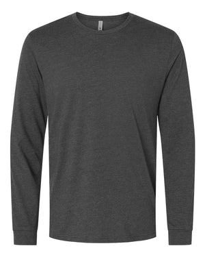 Next Level 6211 Unisex CVC Long Sleeve Tee in Charcoal — supplier front view