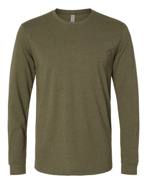 Next Level 6211 Unisex CVC Long Sleeve Tee in Military Green — supplier front view
