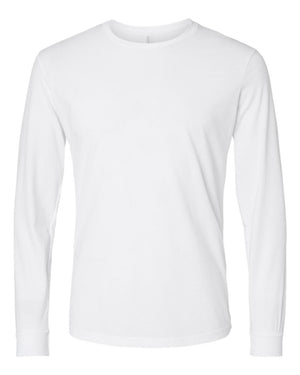 Next Level 6211 Unisex CVC Long Sleeve Tee in White — supplier front view