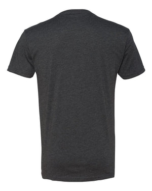 Next Level 6240 Unisex CVC V-Neck Tee in Charcoal — supplier back view
