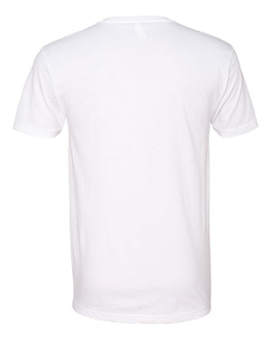 Next Level 6240 Unisex CVC V-Neck Tee in White — supplier back view