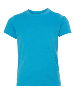 Next Level 6310 Youth Triblend Tee in Vintage Turquoise — supplier front view