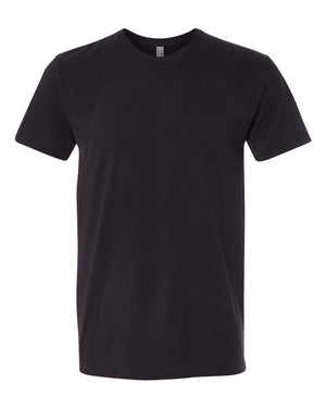 Next Level 6410 Unisex Sueded Tee in Black — supplier front view