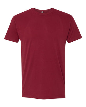 Next Level 6410 Unisex Sueded Tee in Cardinal — supplier front view