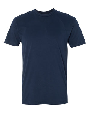Next Level 6410 Unisex Sueded Tee in Midnight Navy — supplier front view