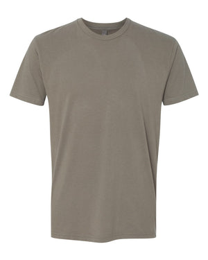 Next Level 6410 Unisex Sueded Tee in Warm Grey — supplier front view