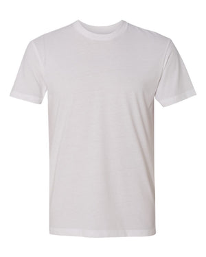 Next Level 6410 Unisex Sueded Tee in White — supplier front view