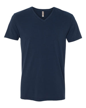 Next Level 6440 Unisex Sueded V-Neck Tee in Midnight Navy — supplier front view