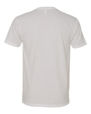 Next Level 6440 Unisex Sueded V-Neck Tee in White — supplier back view