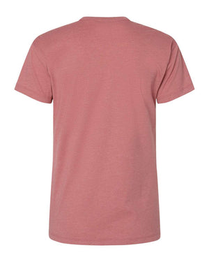 Next Level 6600 Women's CVC Relaxed Tee in Heather Mauve — supplier back view