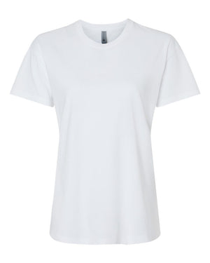 Next Level 6600 Women's CVC Relaxed Tee in White — supplier front view