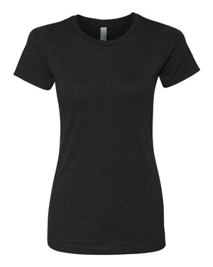 Next Level 6610 Women's CVC Tee in Black — supplier front view