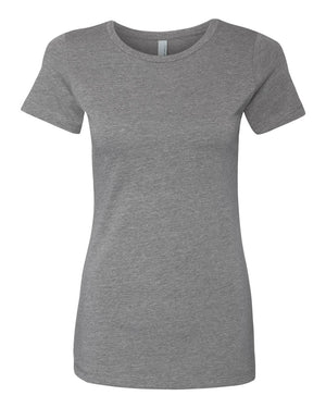 Next Level 6610 Women's CVC Tee in Dark Heather Grey — supplier front view